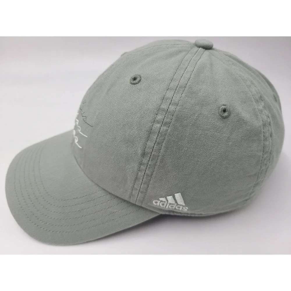Women Adidas Aeroready Script Strapback Adjustable Hat Cap‎ Cotton Casual Green